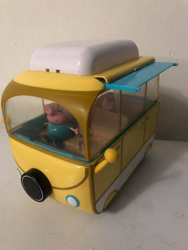 Peppa Pig Figuras Carro Combi Camper Juguete Amarillo (Usado)