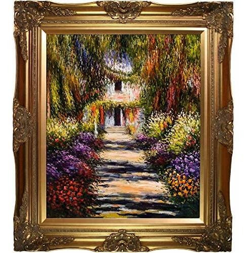 La Pastiche Garden Path At Giverny Minature Art, 9.75  X 9.7