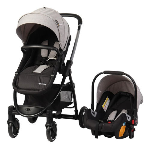 Coche Bebe Bebesit Alfa Travel 5039 Color Gris oscuro Color del chasis Negro