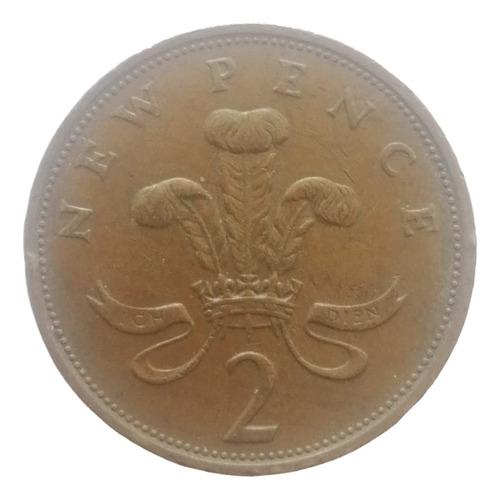 2 New Pence Bronce 1977 Reina Elizabeth ,reino Unido (Usado)