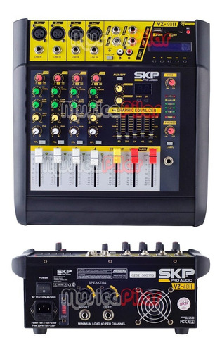 Consola Sonido Potenciada Skp Vz 40 Ii Usb Sd Musica Pilar