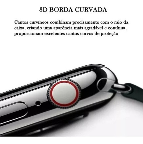 Kit 2 Películas App Watch Borda Preta 38/40/42/44mm E078