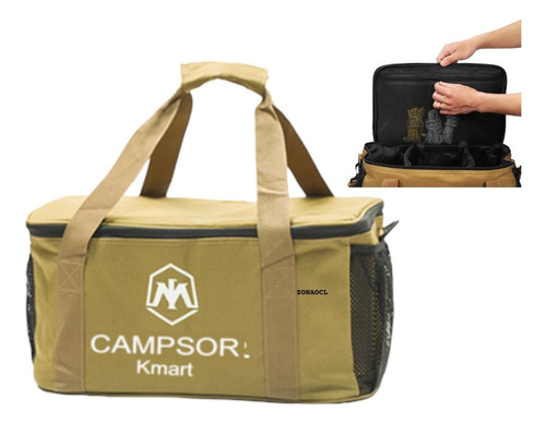 Canasta Picnic Cooler Bolso Térmica Plegable Campsor 