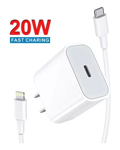 Cargador 20w Argentina + Cable Usb Tipo C Compatible iPhone