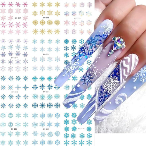 Caminos De Nieve Pegatinas De Arte De Uñas Calcomanías De Uñ