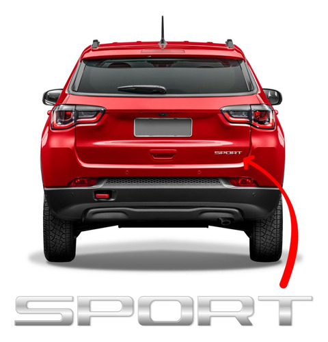 Emblema Traseiro Sport Acessórios Jeep Renegade Compass