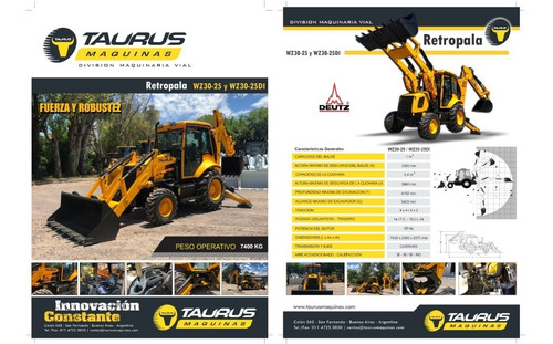 Imagen 14 de 14 de Retropala Taurus Wz30-25di / Wz30-25 7400 Kgs, 4x2 / 4x4
