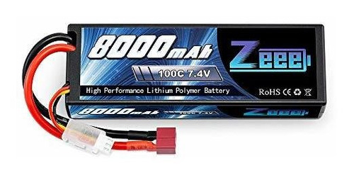 Batería Lipo 2s 8000mah 7.4v Con Tapa Dura Rc 1
