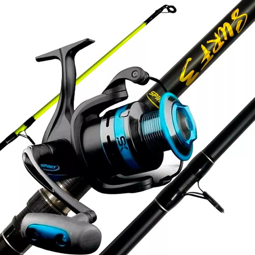 Combo Pesca Variada Waterdog Lance De Costa 3 Tramos 