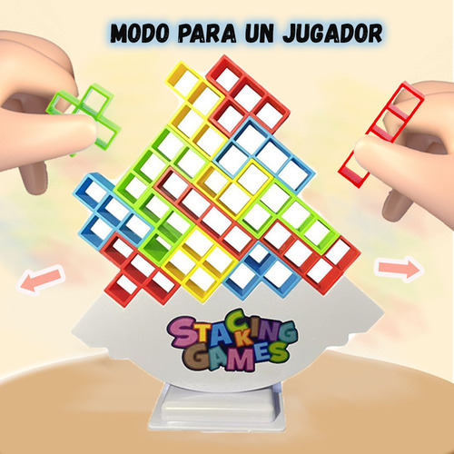 Tetris Tower Juego De Mesa 64pc - Genérica - Inglés