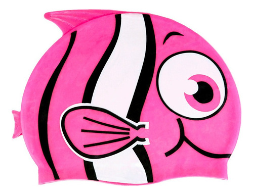 Gorro Natación Wavesport Fish Silicona Larga Duración Color Fucsia Tamaño Universal
