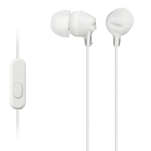 Audífonos Sony Internos Mdr-ex15ap Color Blanco, De Silicona