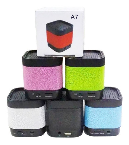 Altavoz Bluetooth Multicolor A7 (fm, 3w, Mp3, Mic, Aux)