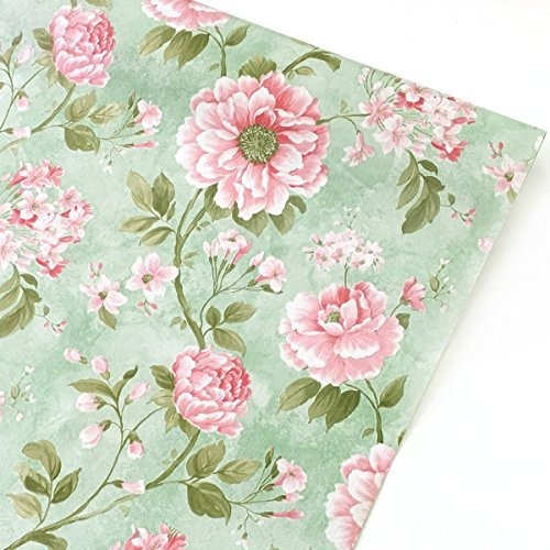 Simplelife4u Vintage Flower Contact Paper Selfadhesive Shelf