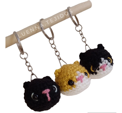 Llavero / Souvenirs /regalo / Amigurumi / Crochet /gato X10u