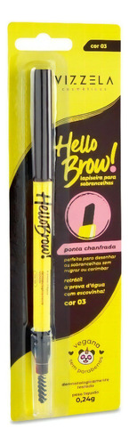Lapiseira Sobrancel Vizzela Hellobrow Chanf Escovinha Cor 01