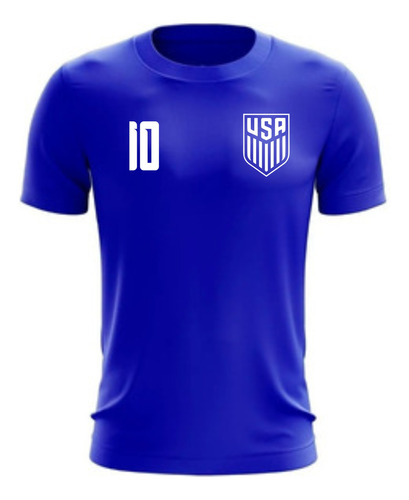 Camiseta Eeuu Estados Unidos Usa Azul Gratis Nombre Y Nro 