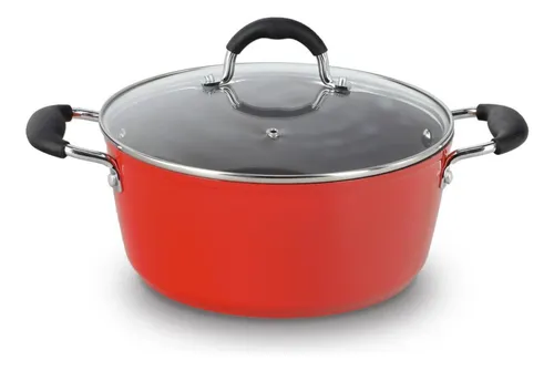Cacerola Bohlier Modelo Venus 28cm Aluminio Tapa Vidrio Olla