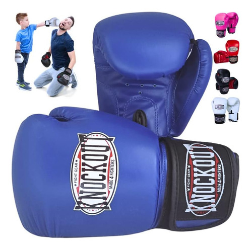 Guantes P/ Entrenamiento Ultimate Knockout, 8 Onzas, Azul