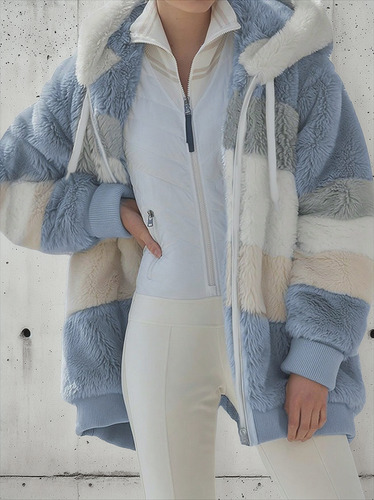 Campera Chaqueta Con Capucha Peluche Super Mullida Stock