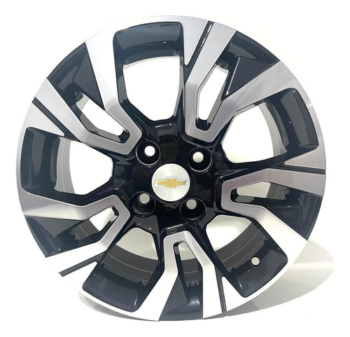 01 Roda Chevrolet Onix Celta Aro 15 4x100 (1 Unidade)+bico Cor Preto Com Diamantado