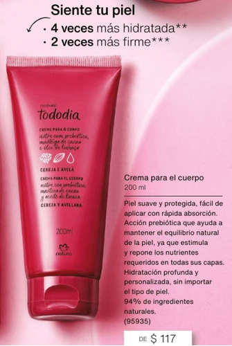 Remate Tododia Crema Nutritiva P/cuerpo Dif/ Aromas 200 Ml