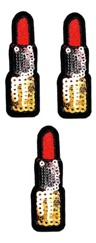 Set De 3 Parches Labiales Rojos Bordados - Umama