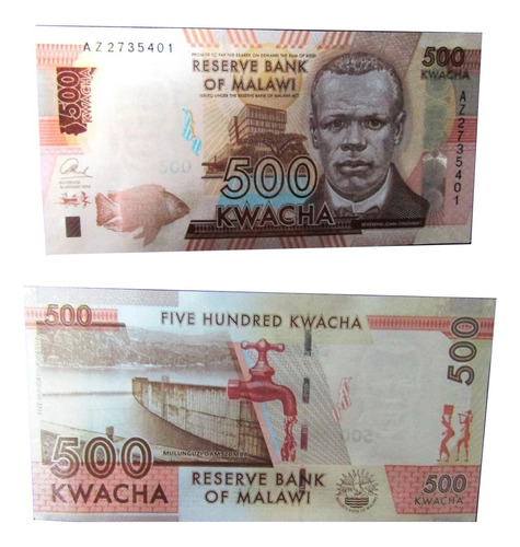 Malawi Billete 500 Kwacha Unc Pick 61 2014 Sin Circular 