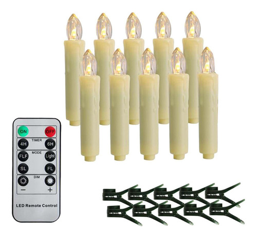 Velas Cónicas Led Para Ventana, Centros De Mesa De Navidad,
