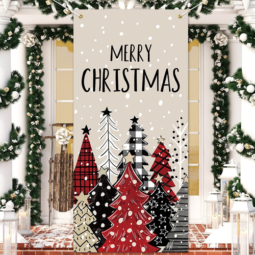 Cubierta Para Puerta De Navidad Para Árbol De Navidad,