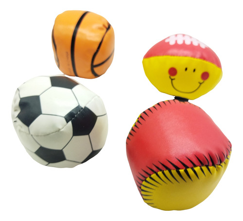 Conjunto 4 Bolas De Espuma Esportes Para Crianças E Bebês