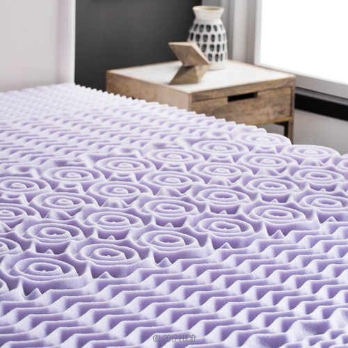 Lucid Colchón Espuma Viscoelástica Lavanda 5cm Matrimonial