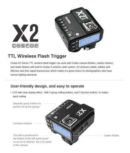 Disparador Inalámbrico X2t-p Ttl Para Pentax Con Bluetooth