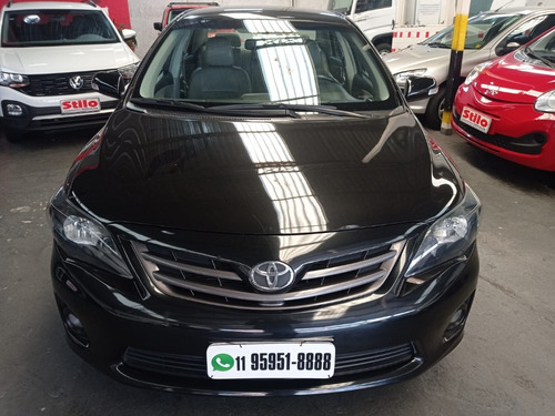 Imagem 3 de 11 de Corolla Xei 2.0 Flex Automatico 2012 Preta Completo Couro