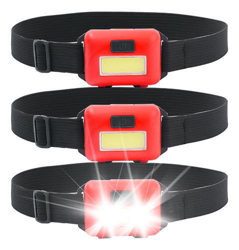 Linterna Frontal Led Cob De 5 Piezas, Linterna Impermeable