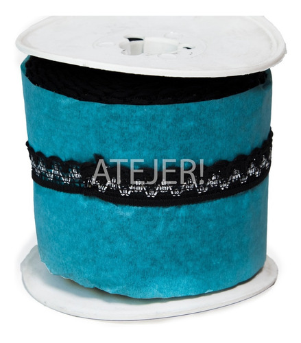 Imagen 4 de 4 de Puntilla Mercería Con Lurex Art 808l De 10mm X 50 Metros