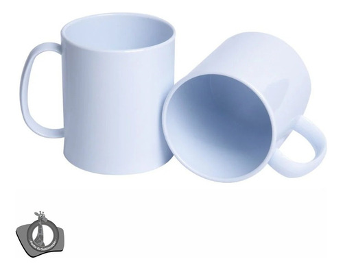 12 Caneca De Plastico Polímero 325 Ml P/ Sublimação