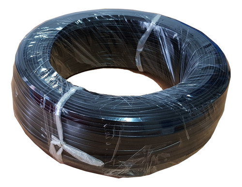 Rollo Cable Plano 100m Telefono Telefonico 4 Cables 2 Pares Negro