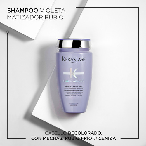 Imagen 2 de 9 de Shampoo Ultra Violet 250 Ml Kérastase Paris Blond Absolu
