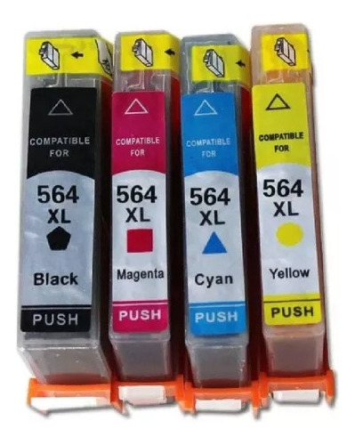 Juego 4 Cartuchos  564xl Genéricos Incluye Los 4 Colores