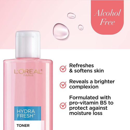 L'oreal Paris Hydrafresh Tonico Facial Sin Alcohol - 2 Pack Tipo De Piel Todo Tipo De Piel