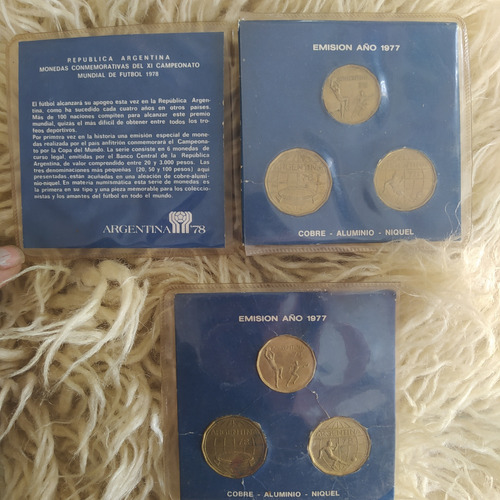 Monedas Mundial Argentina 78 (2 Juegos X 3 Cada Uno) 