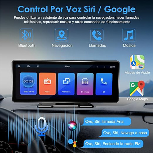 Radio Auto 11' Portable Applecarplay, Android Y Camara Dual