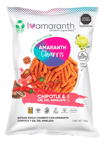 Churritos Con Chipotle De Amaranto Gluten Free Kosher Vegano