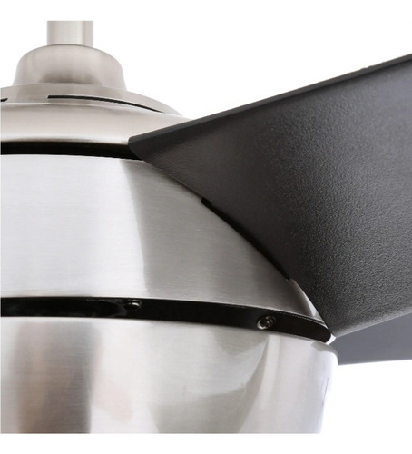 Ventilador Home Decorators Windward Iv Con Control Remoto Cantidad De Aspas 5 Estructura Plateado Aspas Negro Diámetro 1.32 M Material De Las Aspas 5