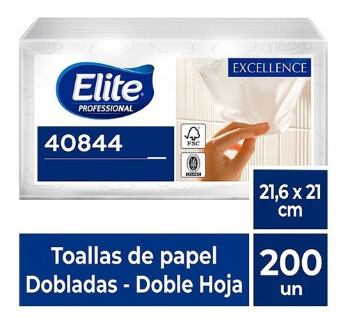 Toalla Interfoliada Elite 18 Paquete* 200 Unidades