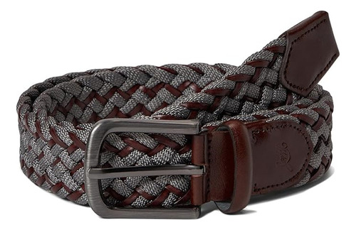 Cinturon De Golf Johnston & Murphy Jameson Stretch Knit Color Gris Oscuro Diseño De La Tela Rayado Talla 36