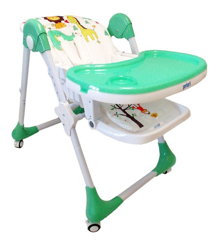 Comedor Bebe Priori De Lujo 7 Posiciones Plegable 2 Bandejas