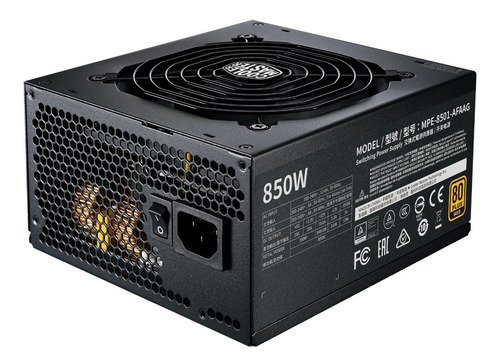 Imagen 3 de 9 de Fuente 850w Coolermaster Mwe 80+ Gold V2 Full Modular