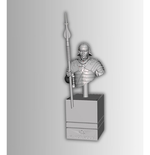 Busto De Guardia Pretoriana Modelo 1, Blanco 15cm De Altura